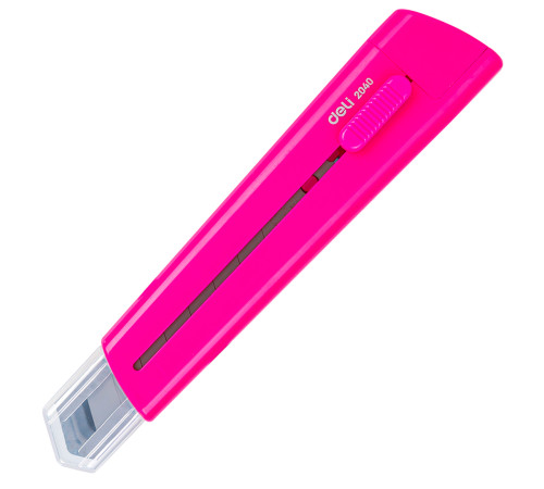 Нож 18мм усил. Deli, , розовый, Китай