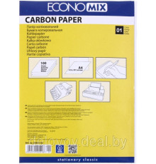 Бумага копировальная черная А4 "ECONOMIX" 100 л/упак, Укр.