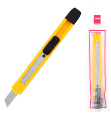 Нож канцелярский 9 мм, малый, Deli пластик. Китай