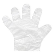 Перчатки полиэтиленовые одноразовые, прозрачные на планке, L 100 шт/упак.,РФ
