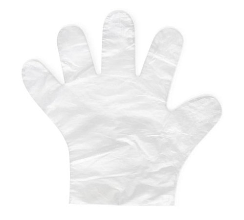 Перчатки полиэтиленовые одноразовые, прозрачные на планке, L 100 шт/упак.,РФ