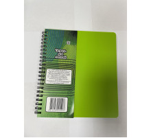 Тетрадь А5 100л  на гребне, 170х195 мм,  клетка, пластик салатовый, РБ