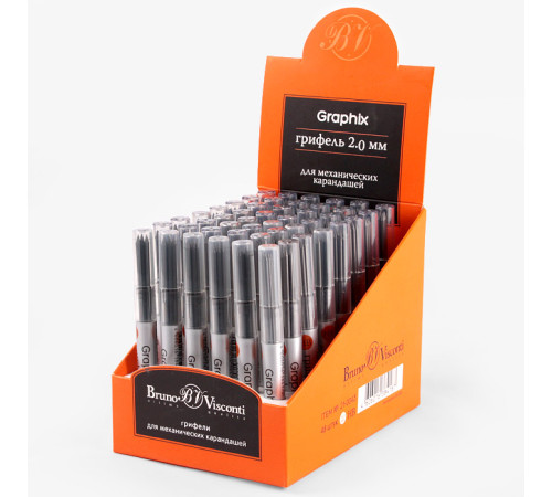 Грифели 2мм для  цанговых карандашей Bruno Viscont HB 5 шт/уп, РФ