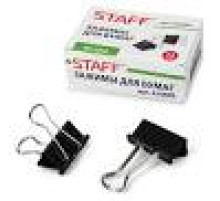Зажим для бумаг 41 мм STAFF, на 200л, черный., РФ