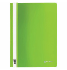 Скоросшиватель пластиковый BRAUBERG 180 мкм салатовый, РФ