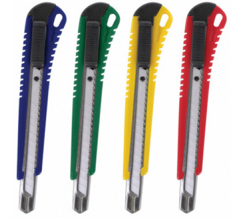 Нож 18мм усил.STAFF Profit . канцелярский, металлические направ., автофиксатор, Китай