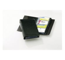 Визитница 145*255 мм, 200 карт,  "Visifix200" Durable ПВХ, в переплете, черный, Германия