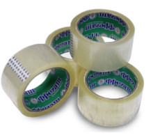 Клейкая лента упаковочная 72мм*66м 47 мкм  "Фрегат" прозрач. (48 рул/кор), РФ