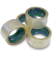 Клейкая лента упаковочная 72мм*66м 47 мкм  "Фрегат" прозрач. (48 рул/кор), РФ