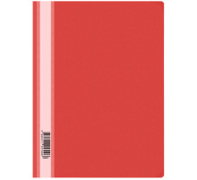 Скоросшиватель пласт. А4 прозр..верх, OffiiceSpace 0,12мкм красный РФ