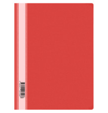 Скоросшиватель пласт. А4 прозр..верх, OffiiceSpace 0,12мкм красный РФ