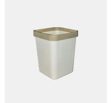 Корзина для мусора 9л. без крышки квадратное, цвет бежевый, Туркменистан