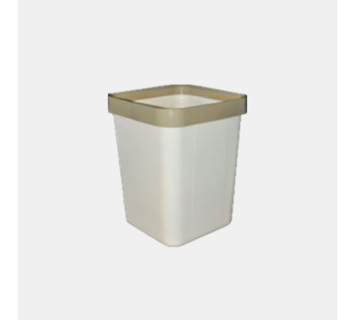 Корзина для мусора 9л. без крышки квадратное, цвет бежевый, Туркменистан