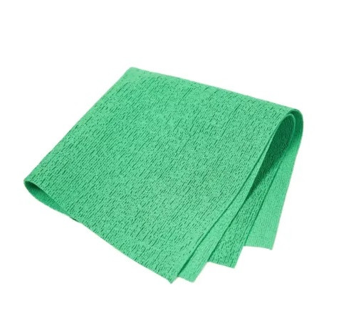 Салфетка микрофибра прорезиненная 35*40 см с ПУпокрытием (зелёная 220г/м2), РФ