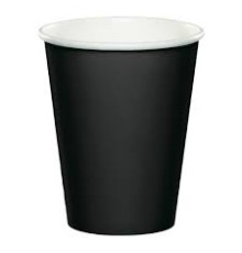 Стакан бумажный 250 мл, Черный Black, 50шт/упак, d=80мм, Россия