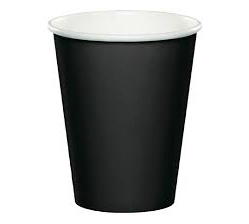 Стакан бумажный 250 мл, Черный Black, 50шт/упак, d=80мм, Россия