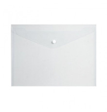 Папка-конверт А4 пласт н/кноп 150 мкм фактура гладь, прозр/ РФ