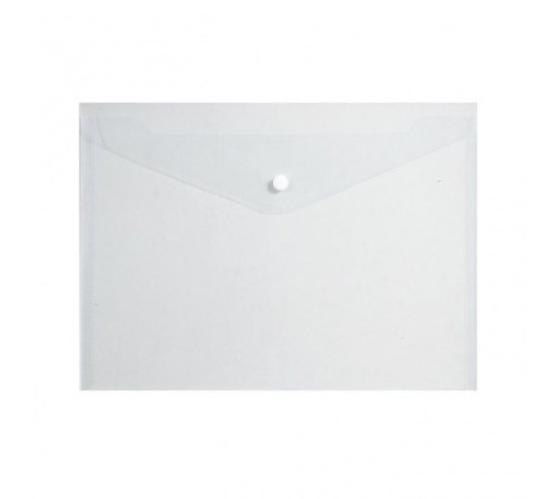 Папка-конверт А4 пласт н/кноп 150 мкм фактура гладь, прозр/ РФ