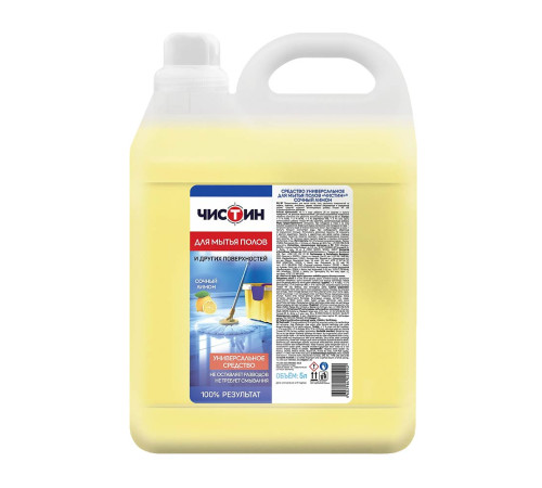 5000мл Средство для мытья полов Чистин "Сочный лимон", 5л, РФ