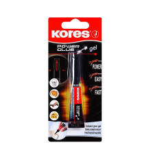 Супер-клей универсальный "Kores Powerglue GEL"3 гр., Китай