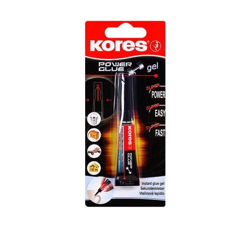 Супер-клей универсальный "Kores Powerglue GEL"3 гр., Китай