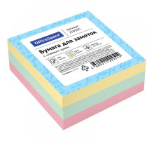 Блок 76*76 мм ассорти 3 цв.*100 л (300л) (зелёный, розовый, жёл). с липким слоем OfficeSpaceI, Китай