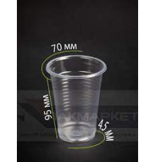 Стакан одноразовый 100мл пластик.д/холодн.напитков прозр.(100 шт/уп), РФ