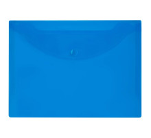 Папка конверт А5, на кнопке, синяя BRAUBERG, 150 мкм,( 240х175х0.36 мм),Китай