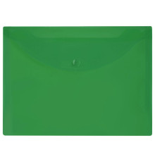 Папка конверт А5, на кнопке, зеленая, BRAUBERG, 150 мкм, (240х175х0.36 мм),Китай