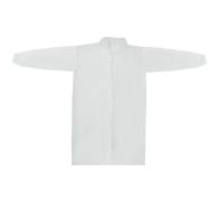 Халат одноразовый на кнопке белый 110 см, 20 г/м2(р-р XXXL), РФ