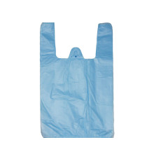 Пакет п/эт тип "майка" 300+160*550 мм, 0,016 мкм, 100шт/упак, ПНД, цв. синий,.,РБ