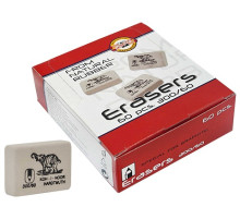 Резинка стирательная 30*20мм  KOH_I_NOOR 300/60 "Слон" прямоуг, , белая, карт.дисплей. Чехия