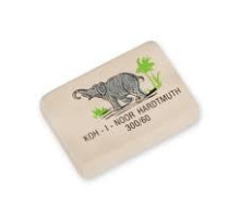 Резинка стирательная 26*18,5мм  KOH_I_NOOR 300/80 "Слон" прямоуг, белая, карт.дисплей. Россия