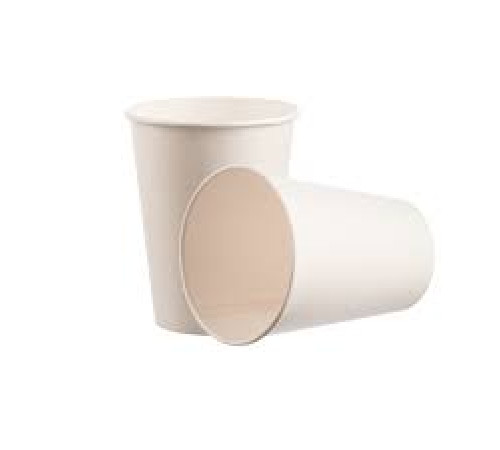 Стакан бумажный 350мл, Чёрный без дизайна, 50шт/упак, Россия