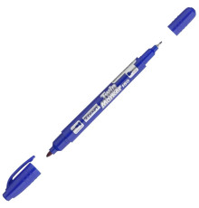 Маркер перманентный двухсторонний Luxor "150", 0,7/1мм, синий, Индия