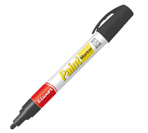 Маркер-краска черный, Luxor, 21-3 мм, основа спиртовая, Индия