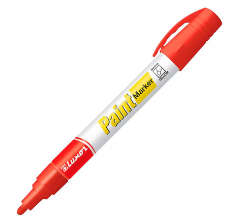 Маркер краска, красный, Luxor, 1-3мм, спиртовая основа,   Индия