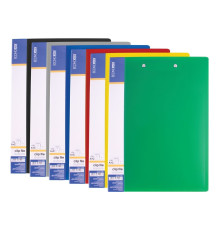 Папка с 2-мя прижимами пластик А4, ассорти , Economix, Украина