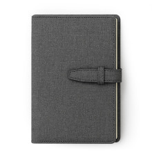 Ежедневник  А4 недатир. 120л  250*175мл, Deli, серый, с хлястиком, Китай