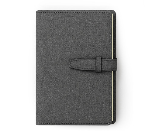 Ежедневник  А4 недатир. 120л  250*175мл, Deli, серый, с хлястиком, Китай