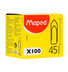 Скрепки 45 мм "Maped" никел., 100 шт., треуг., серебристый, Франция