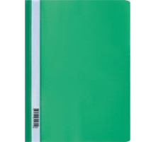 Папка-скоросшиватель с прозр.верхом А4 СТАММ, пластик160мкм, зеленая. РФ