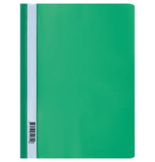 Папка-скоросшиватель с прозр.верхом А4 СТАММ, пластик160мкм, зеленая. РФ