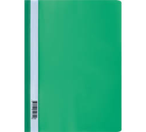 Папка-скоросшиватель с прозр.верхом А4 СТАММ, пластик160мкм, зеленая. РФ