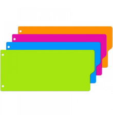 Разделители листов Attache Selection, цветные полоски, пластик (240х105мм) 12л, РФ