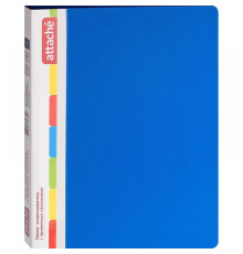 Папка с пружинным скоросшивателем Attache, А4, 17мм, 700мкм, синяя, Россия