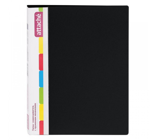 Папка с пружинным скоросшивателем Attache, А4, 17мм, 700мкм, чёрная, Россия