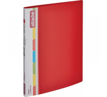 Папка пластиковая с боковым зажимом и карманом А4, 17мм, 0,7 мм, красная Attache, РФ