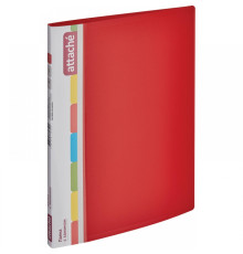 Папка пластиковая с боковым зажимом и карманом А4, 17мм, 0,7 мм, красная Attache, РФ