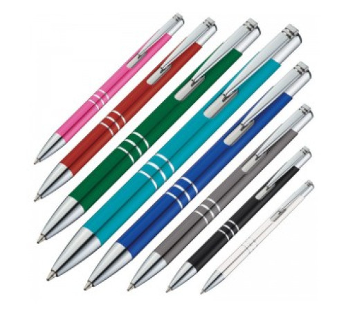 Ручка шарик/автомат "Ascot"Easy Gifts 0,7м  фиолетовый/серебрист корпус (мелалл), стер. синий, Китай